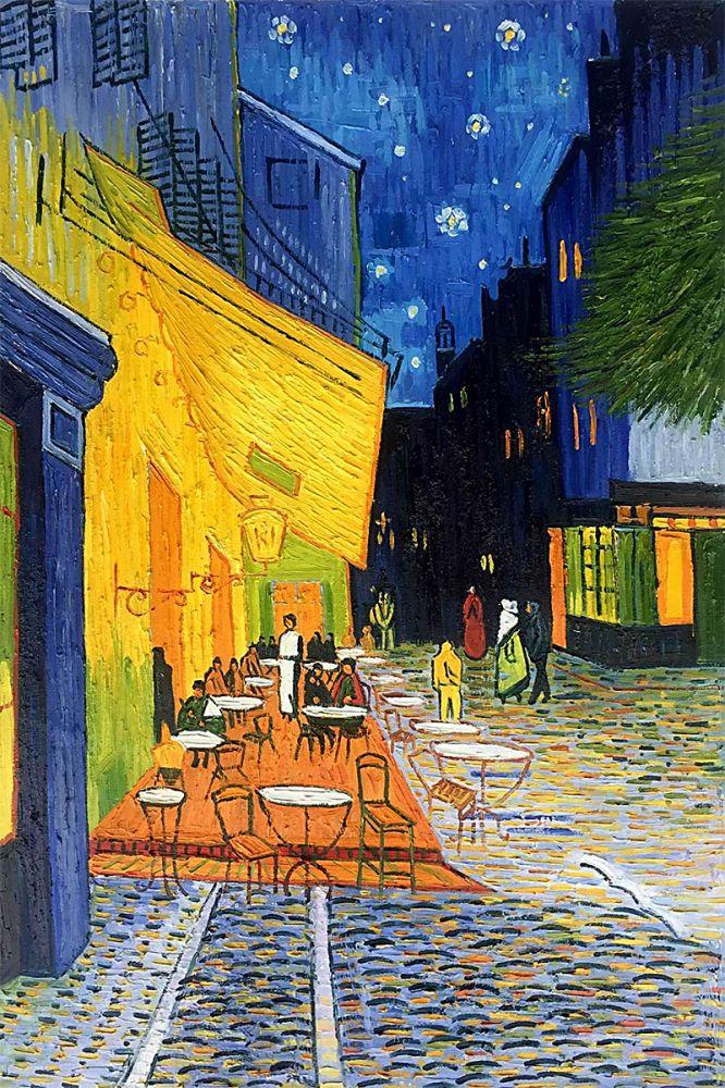 Vincent Van Gogh Cafe Terrace At Night Hand Painted Oil Painting On