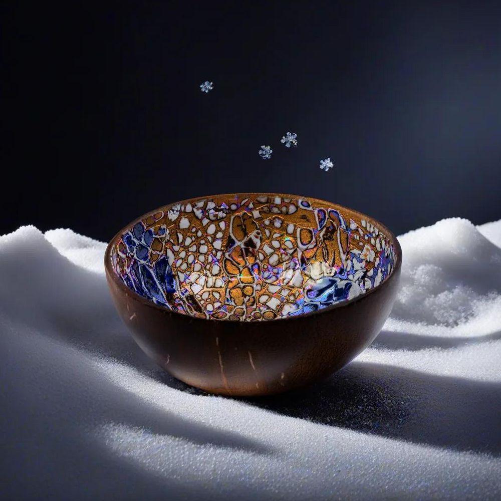 Saphire Sparkle Coconut Bowl