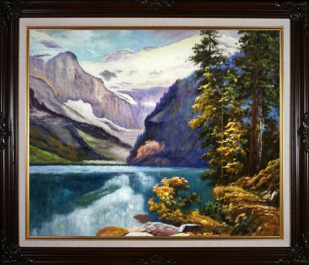 Lake Louise, British Columbia Pre-Framed - Vintage Cherry Frame 20"X24"