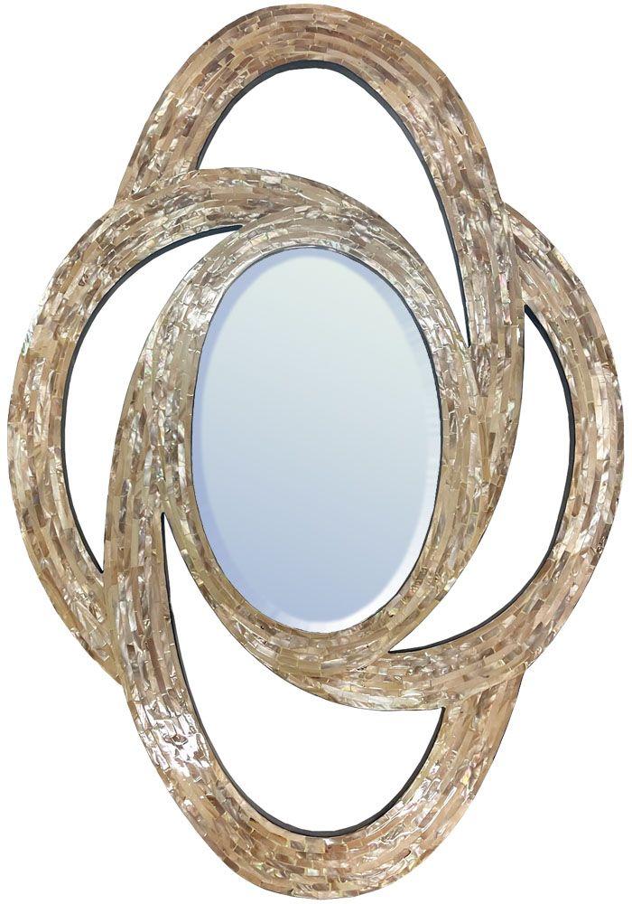 Rosey Mother of Pearl Framed Celtic Mirror