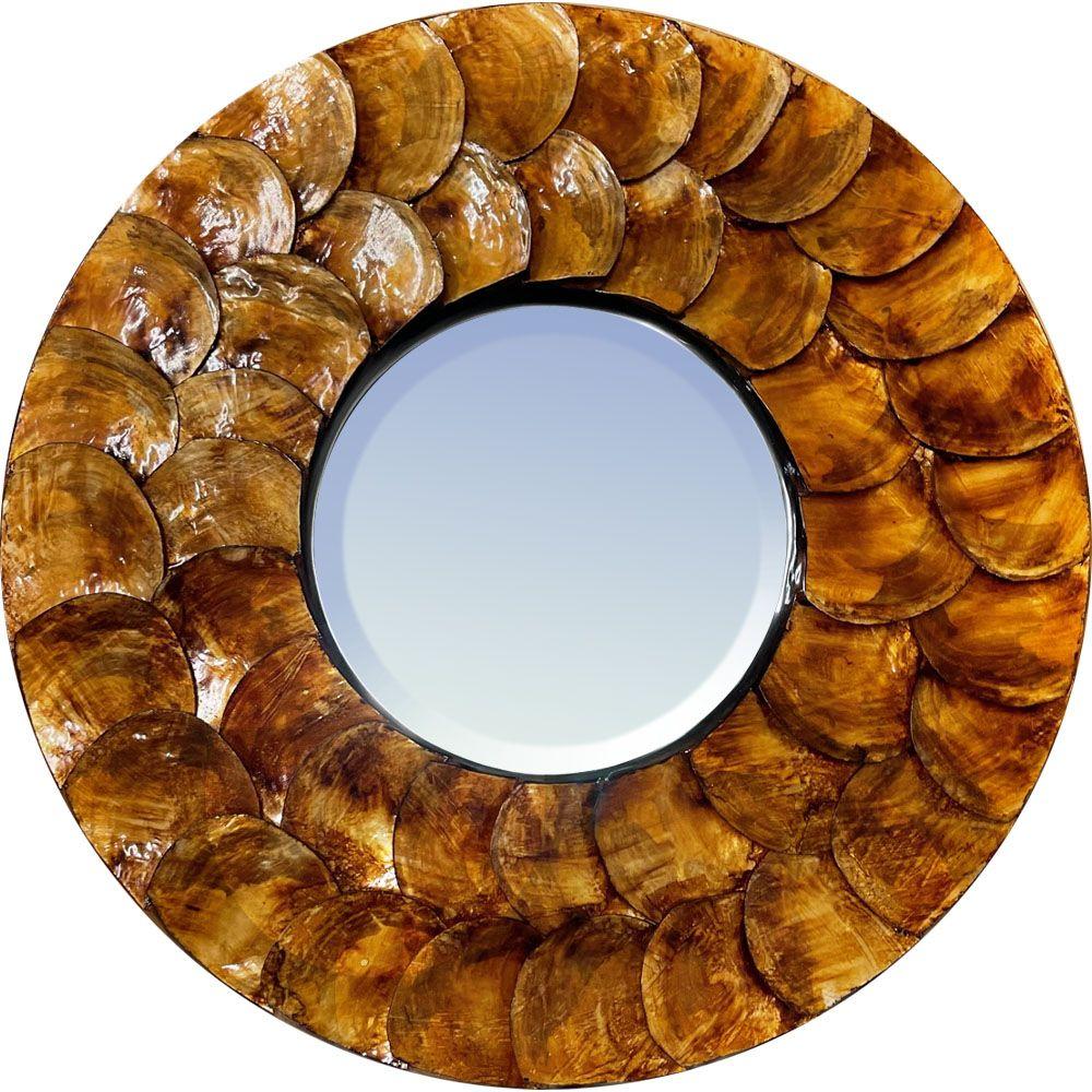 Bronze Aeolian Mother of Pearl Framed Mirror