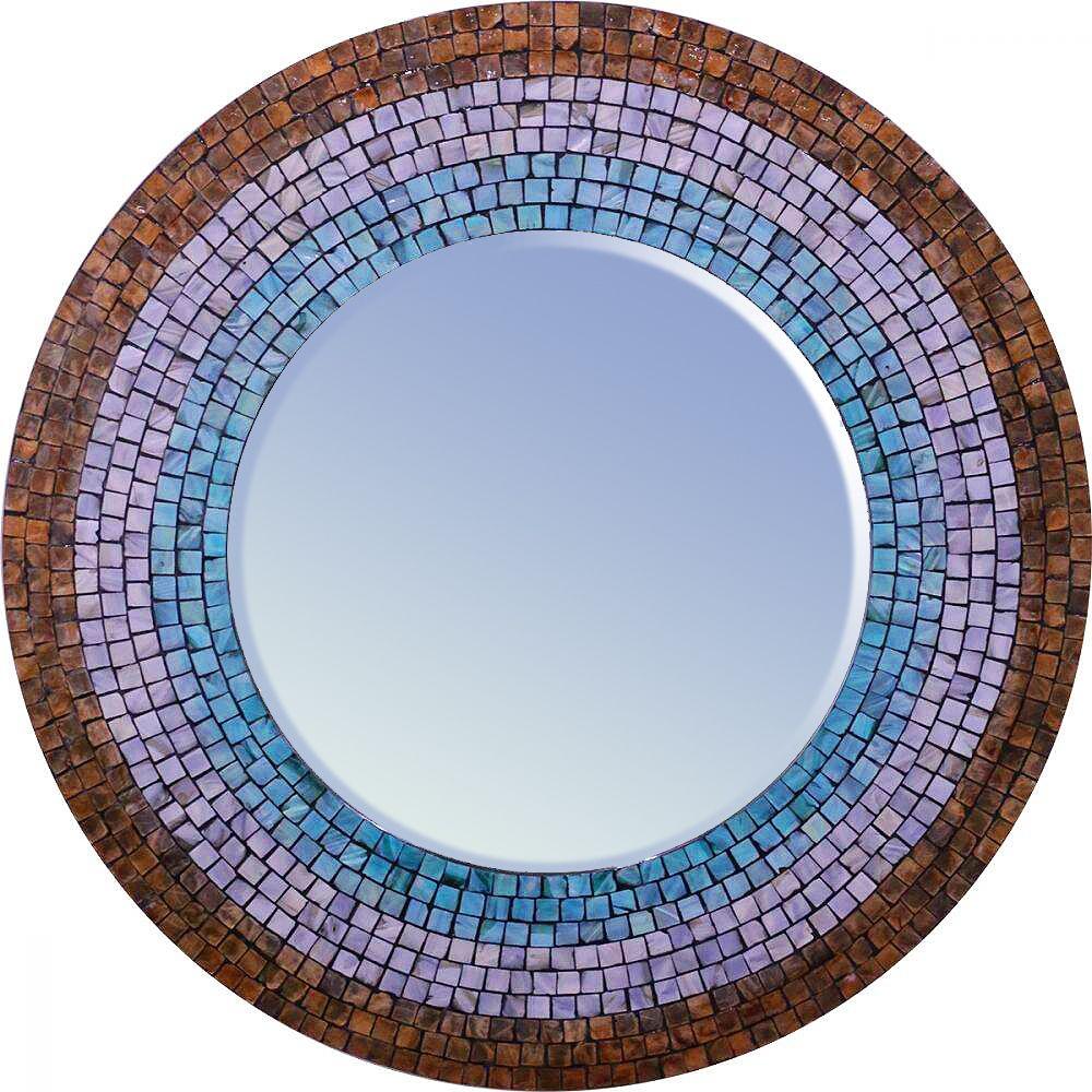 Southwestern Mother of Pearl Framed Mirror