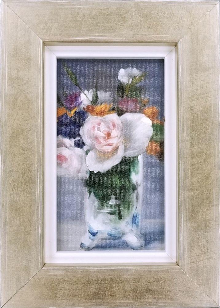 Flowers in a Crystal Vase Pre-Framed Miniature