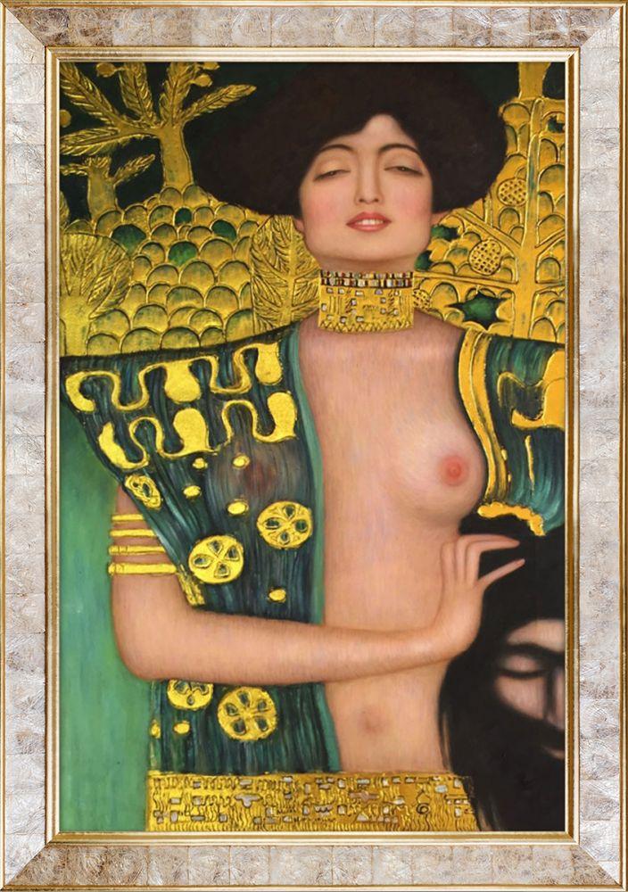 Judith Klimt I (Luxury Line) Pre-Framed - Gold Pearl Frame 24" X 36"