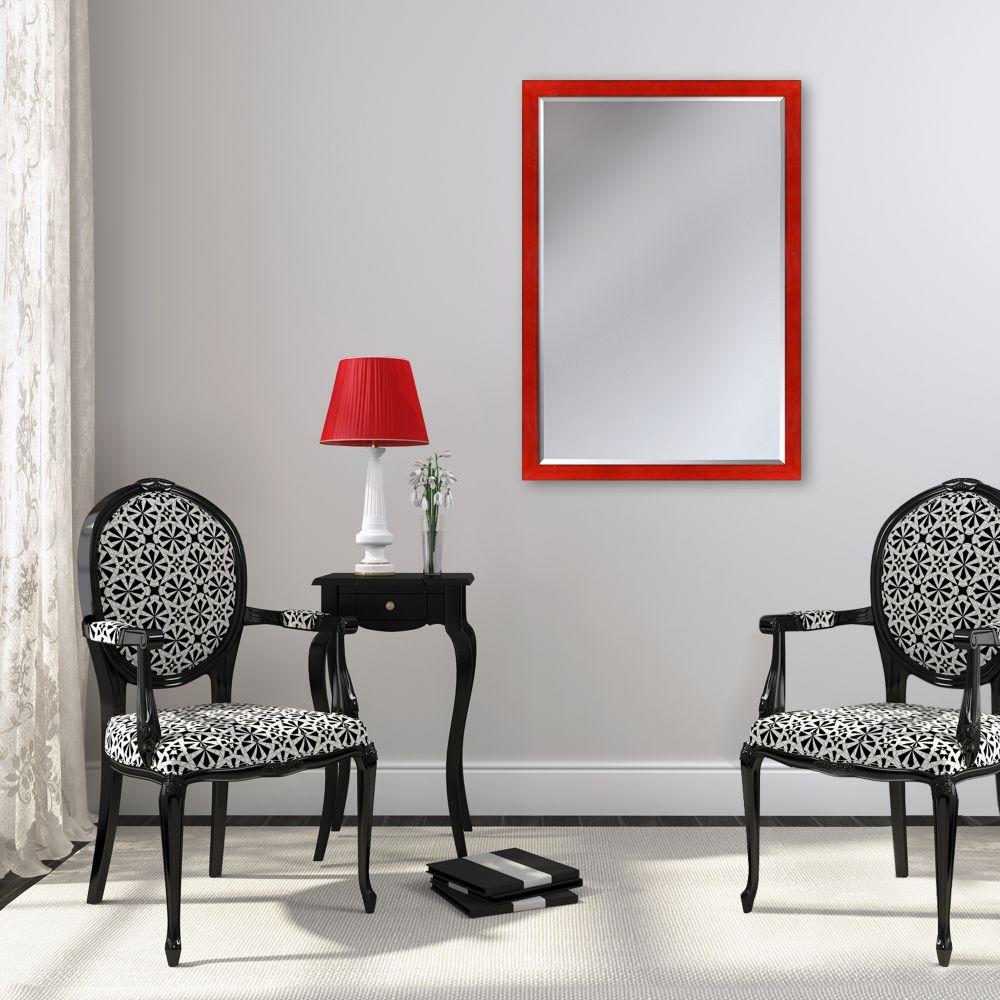 Stiletto Red Framed Mirror