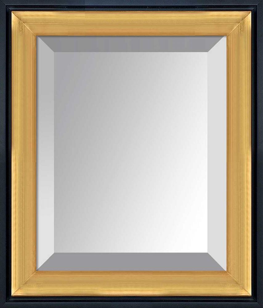 Piccino Luminoso and Black Wrap Custom Stacked Framed Mirror