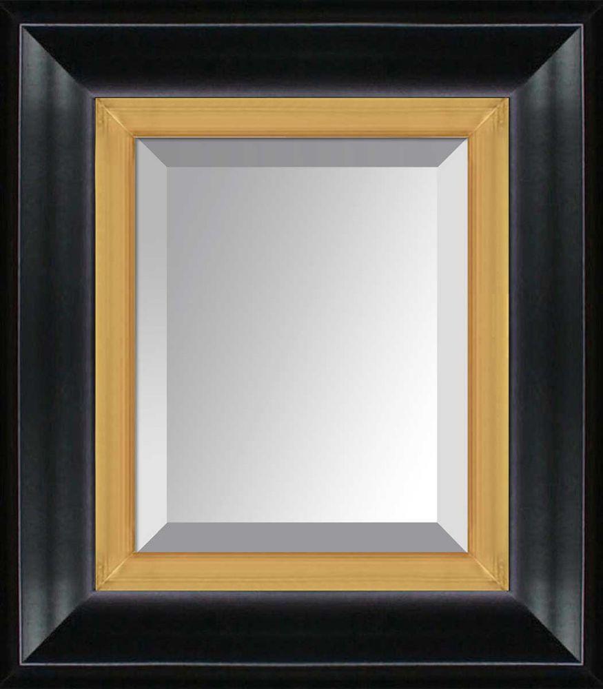 Black Matte King and Piccino Luminoso Custom Stacked Framed Mirror