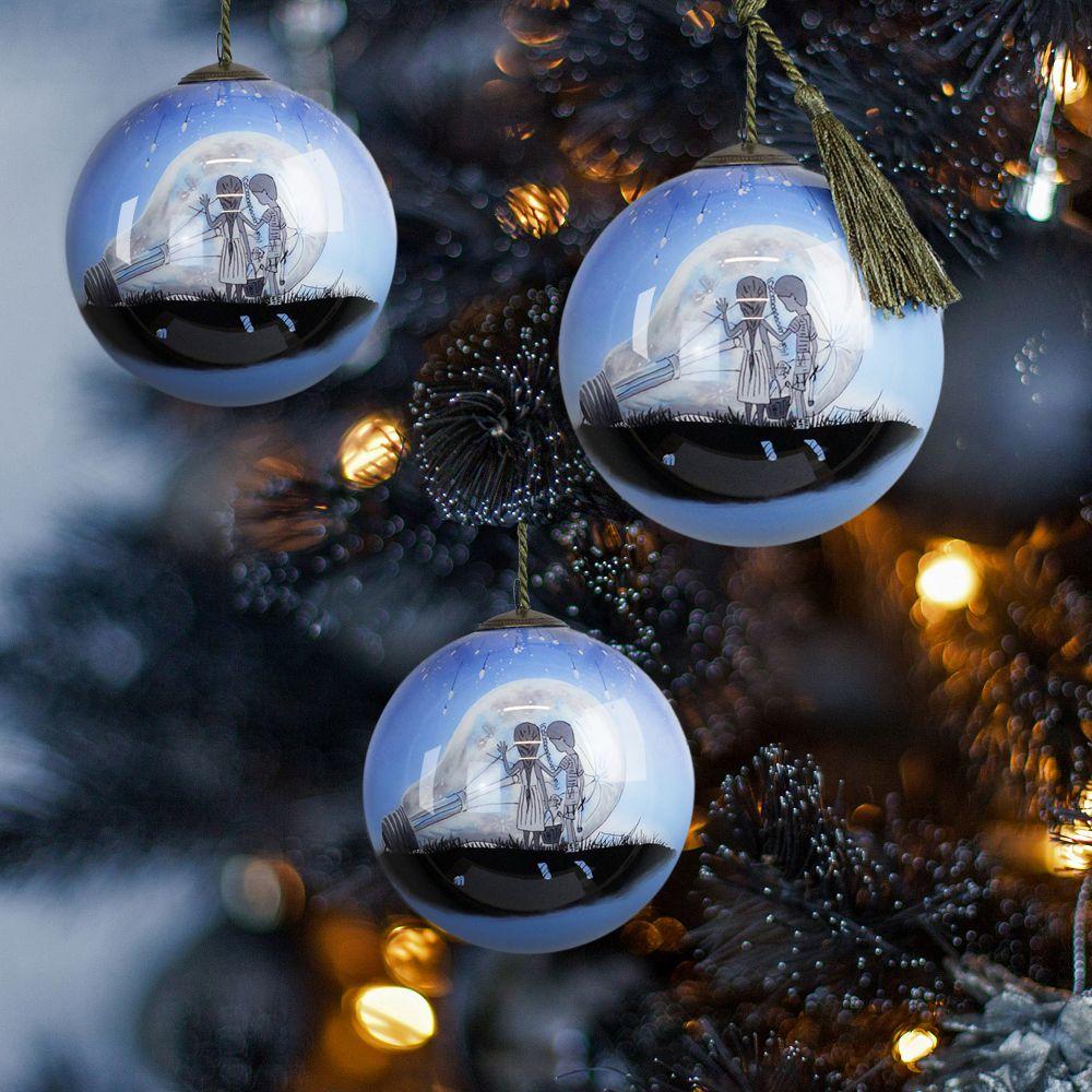 The Night We Broke The Moon Glass Ornament Collection (Set of 3)
