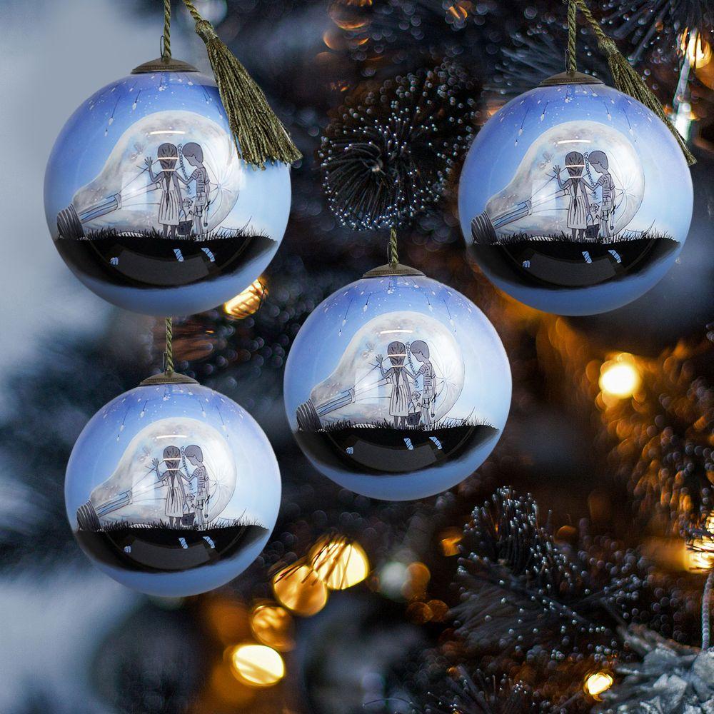 The Night We Broke The Moon Glass Ornament Collection (Set of 4)
