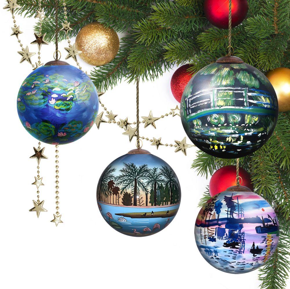 Water Ways Glass Ornament Collection (Set of 4)