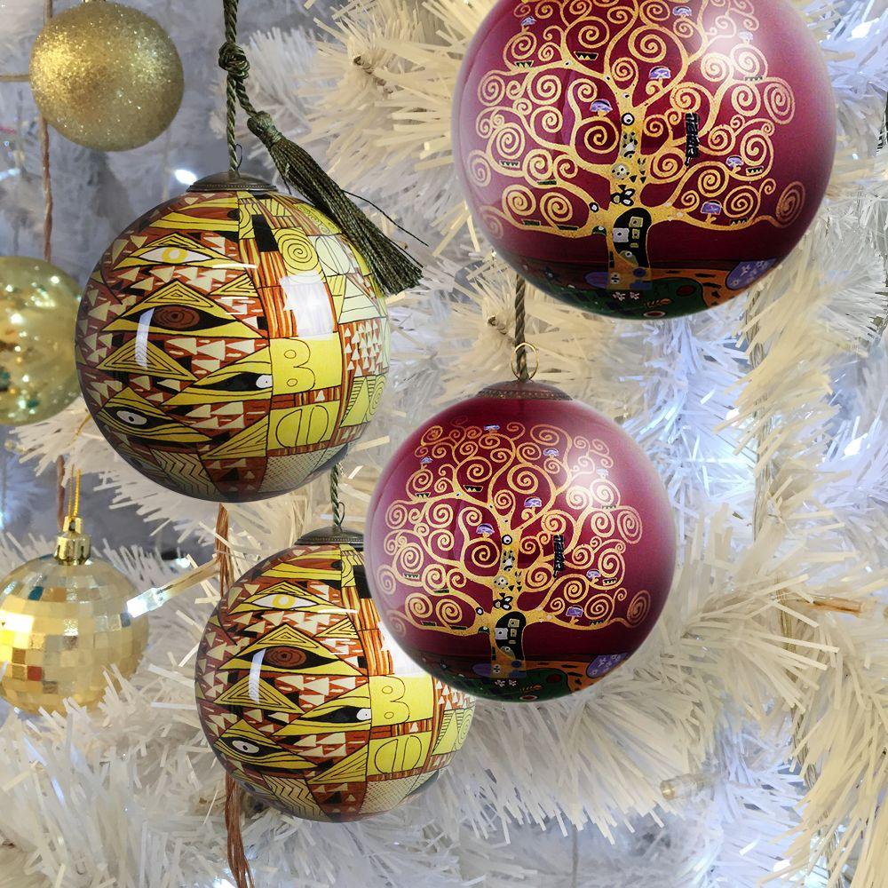 Golden Phase Glass Ornament Collection (Set of 4)
