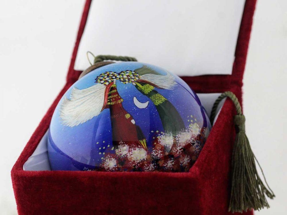 Angels Hand Painted Glass Ornament