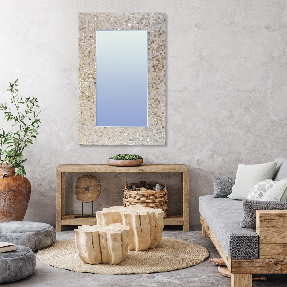 Bianca Moderno Mother of Pearl Large Rectangle Mirror