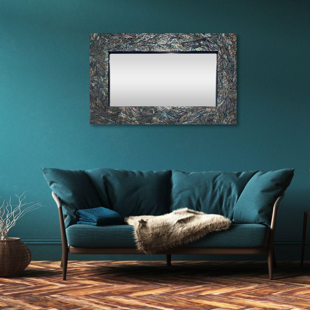 Brindled Glam Mother of Pearl Framed Mirror