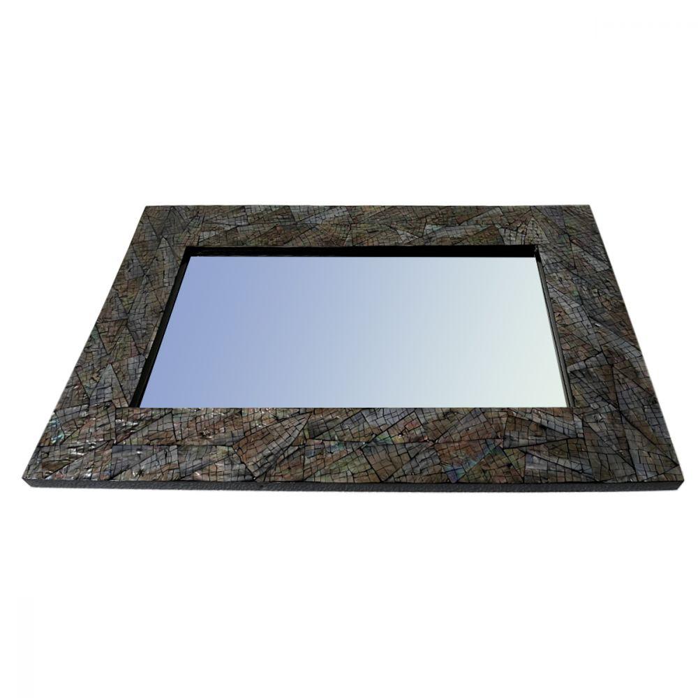 Brindled Glam Mother of Pearl Framed Mirror
