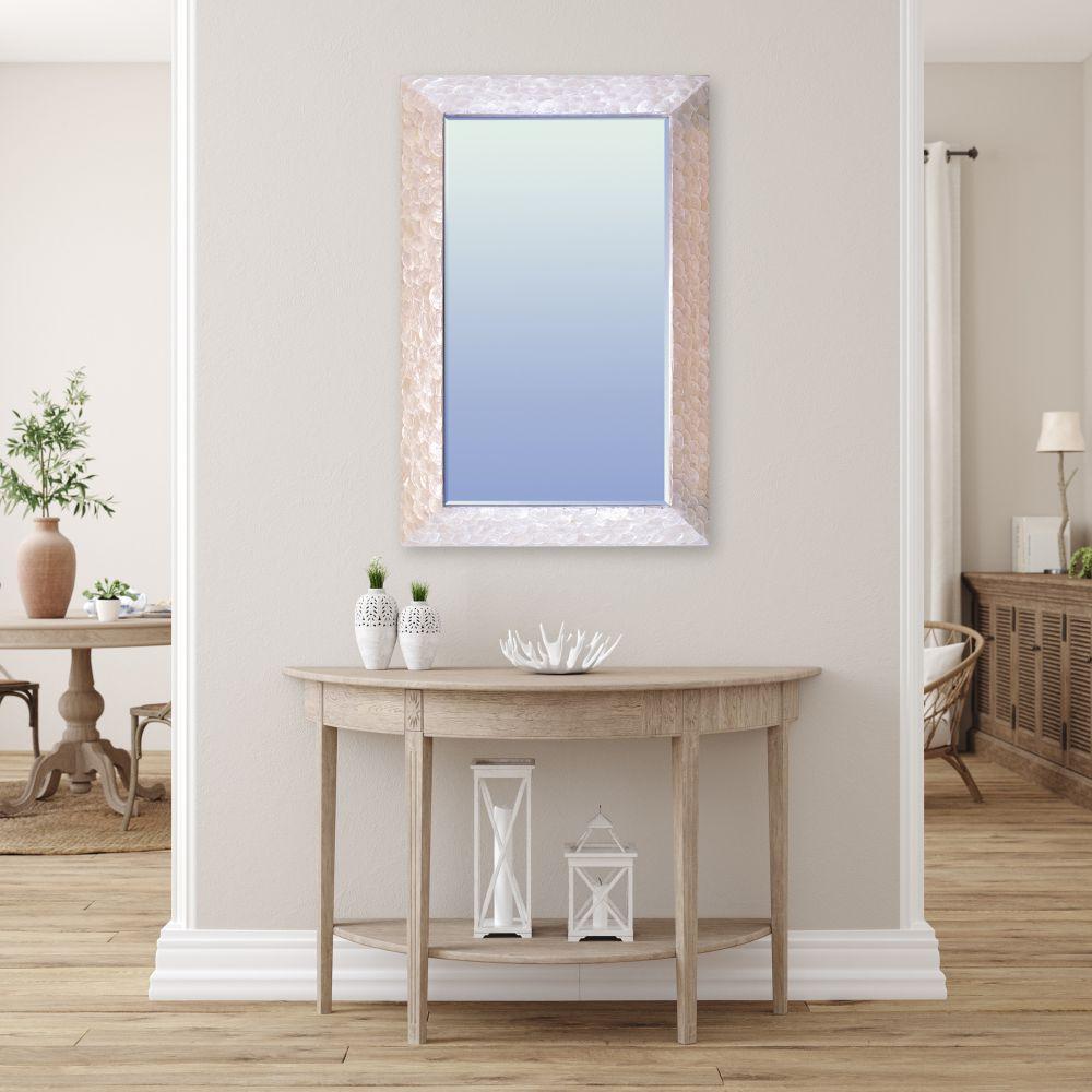 Seaside Mother of Pearl Large Rectangle Mirror