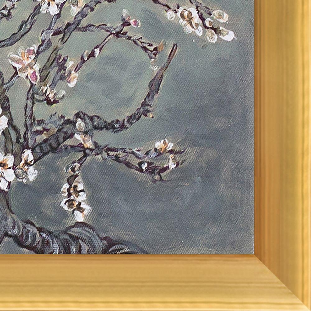 Branches of an Almond Tree in Blossom, Pearl Grey Pre-framed - Piccino Luminoso Frame 8" X 10"