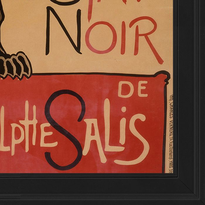 Tour of Rodolphe Salis' Chat Noir Pre-framed - Black Gallery