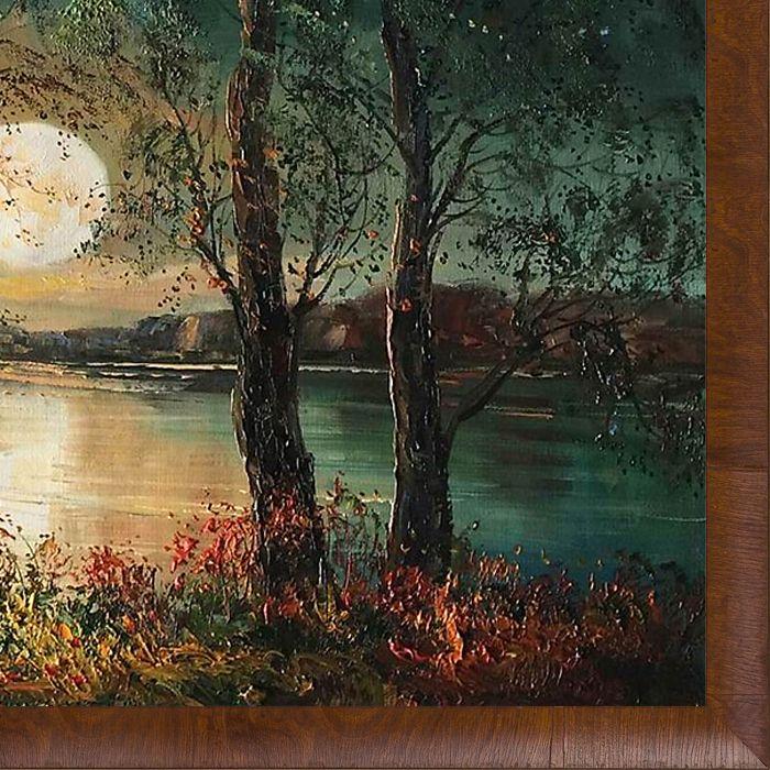 Moon Reproduction Pre-Framed - Panzano Olivewood Frame 24" X 36"