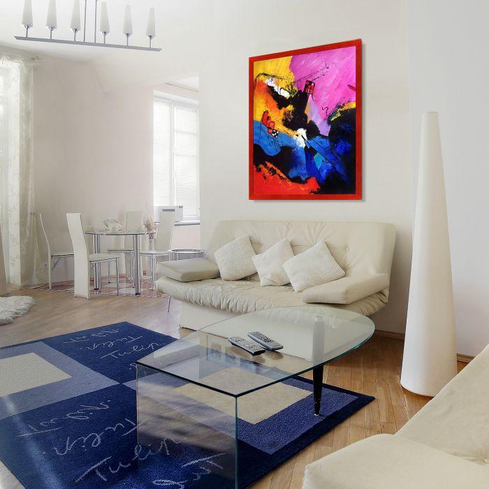 Abstract 6431902 Pre-Framed - Stiletto Red Frame 30" X 40"