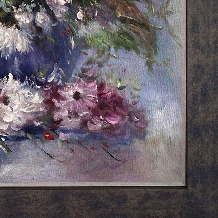 Impressionistic Flowers Pre-framed - Suede Premier Frame 20"X24"