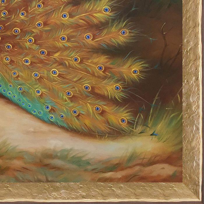 Peacock and Peacock Butterfly, 1917 Pre-Framed - Gold Luna Frame 30"X40"