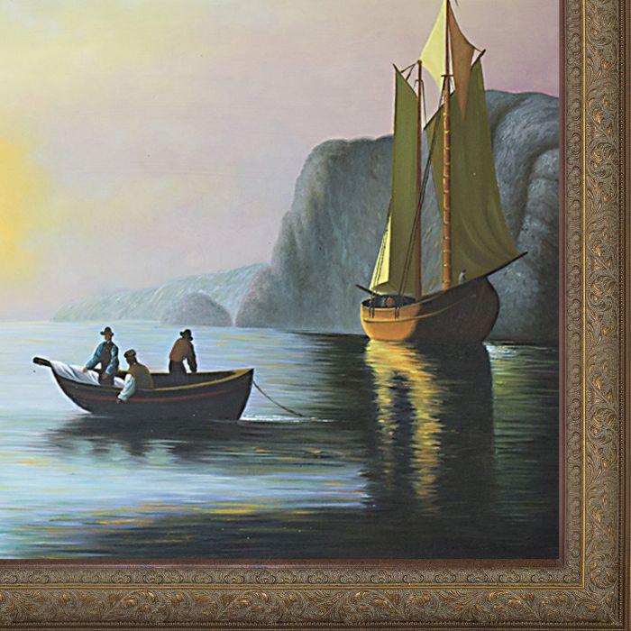A Sunset Calm in the Bay of Fundy Pre-Framed - Victorian Bronze Frame 30