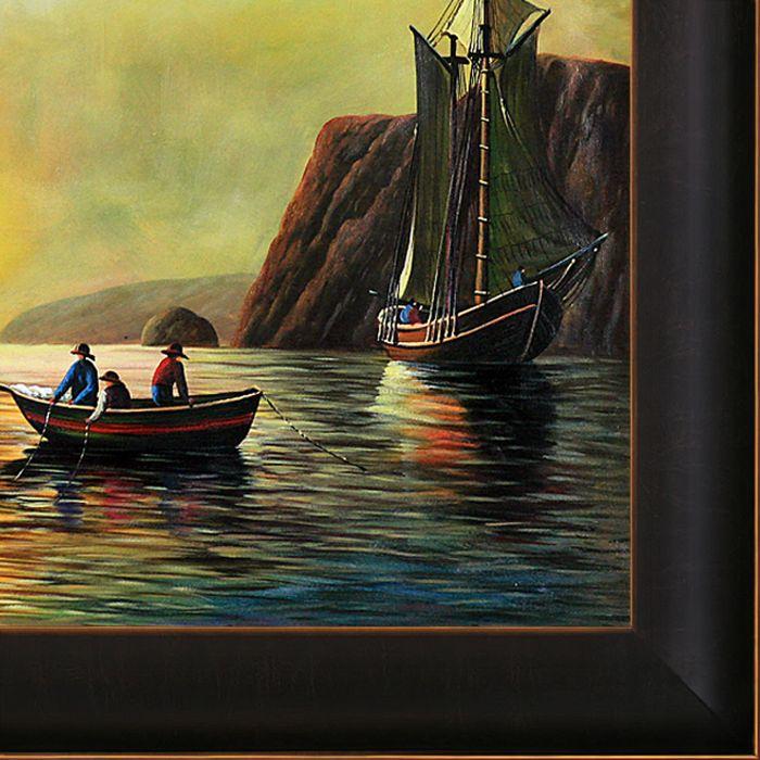 A Sunset Calm in the Bay of Fundy Pre-Framed - Veine D'Or Bronze Scoop Frame 30"X40"