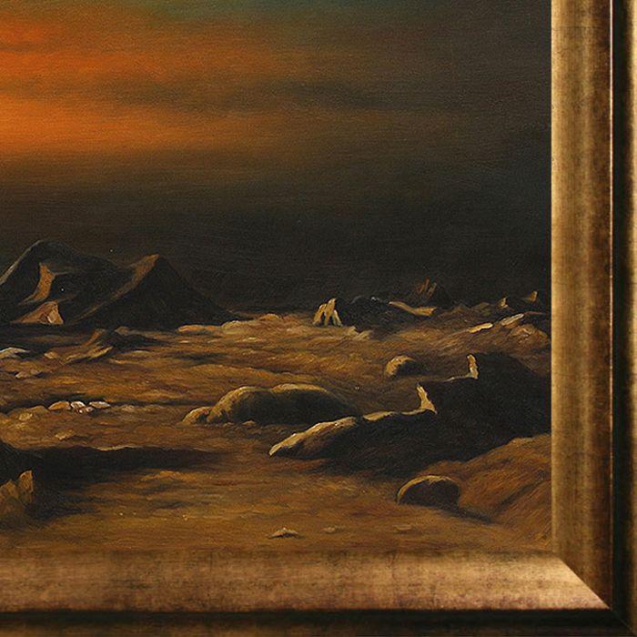 Panther Among Icebergs in Melville Bay Pre-Framed - Athenian Gold Frame 30"X40"