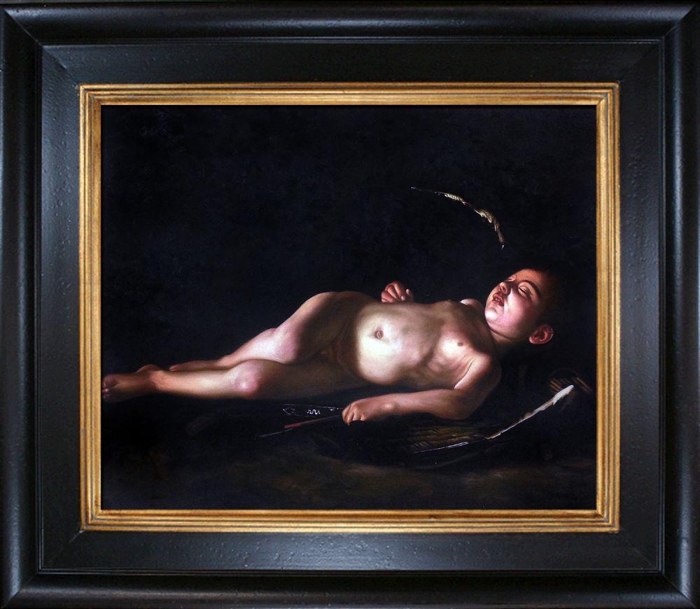 Sleeping Cupid, 1608 Pre-Framed - Vintage Creed Frame 20"X24"