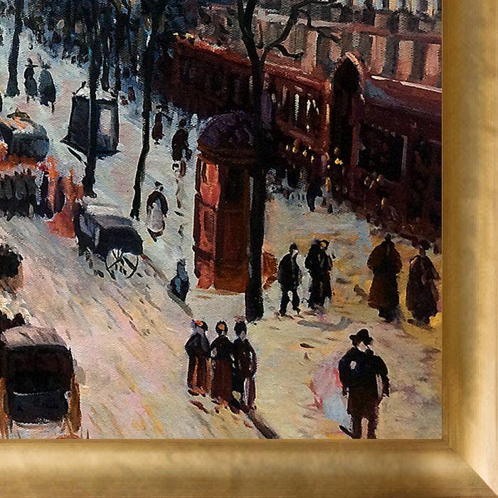 Boulevard Montmartre on a Winter Morning Pre-Framed - Gold Luminoso Frame 20"X24"