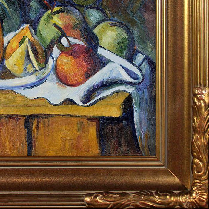 Still Life with Melons and Apples Pre-Framed - Florentine Gold Frame 20"X24"