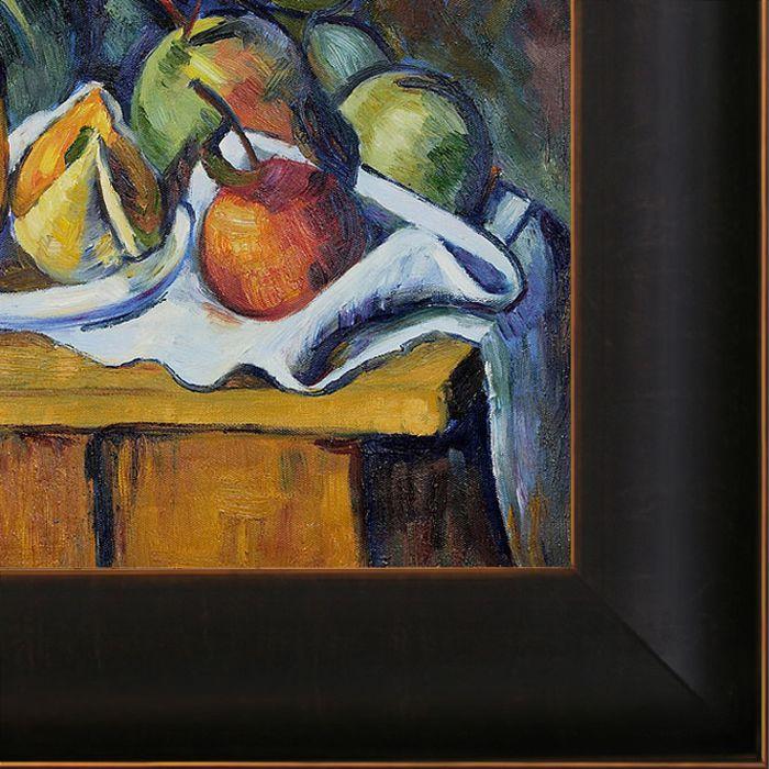 Still Life with Melons and Apples Pre-Framed - Veine D'Or Bronze Scoop Frame 20"X24"