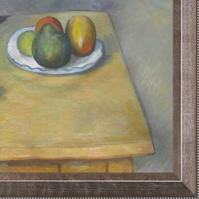 Pitchet et Fruits sur une Table Pre-Framed - Veine D'Or Pewter Angled Frame 24