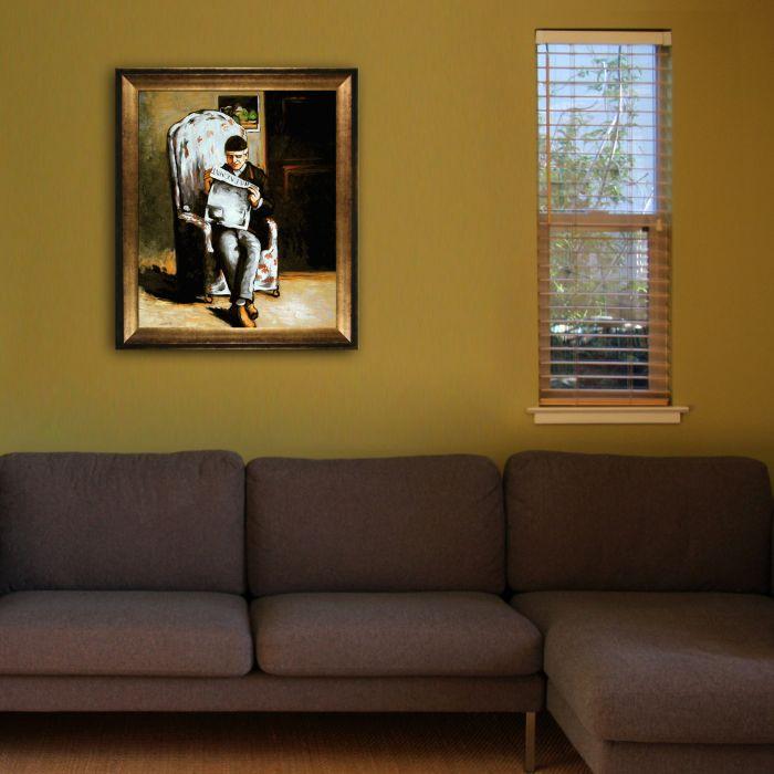 Artist's Father Reading - Athenian Gold Frame 20"X24"