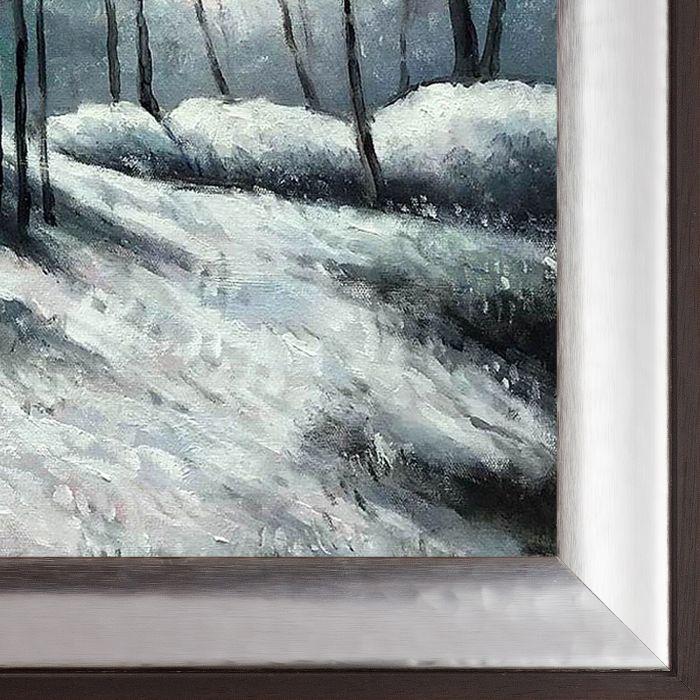 Melting Snow, Fontainebleau Pre-Framed - Magnesium Silver Frame 20" X 24"