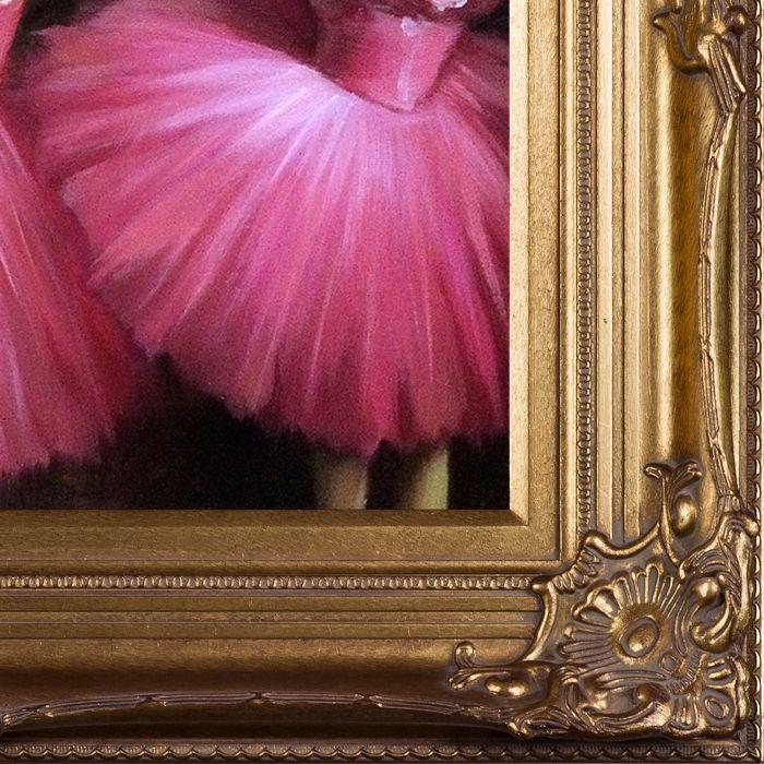 Dancers in Pink Pre-Framed - Renaissance Bronze Frame 20"X24"
