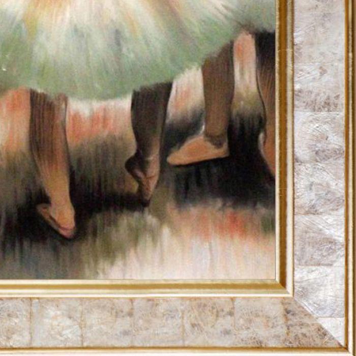 Dancers, Pink and Green Pre-Framed - Gold Pearl Frame 20" X 24"