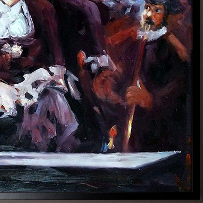 Study for A Bar at the Folies Bergere Pre-Framed - Studio Black Wood Angle Frame 30"X40"