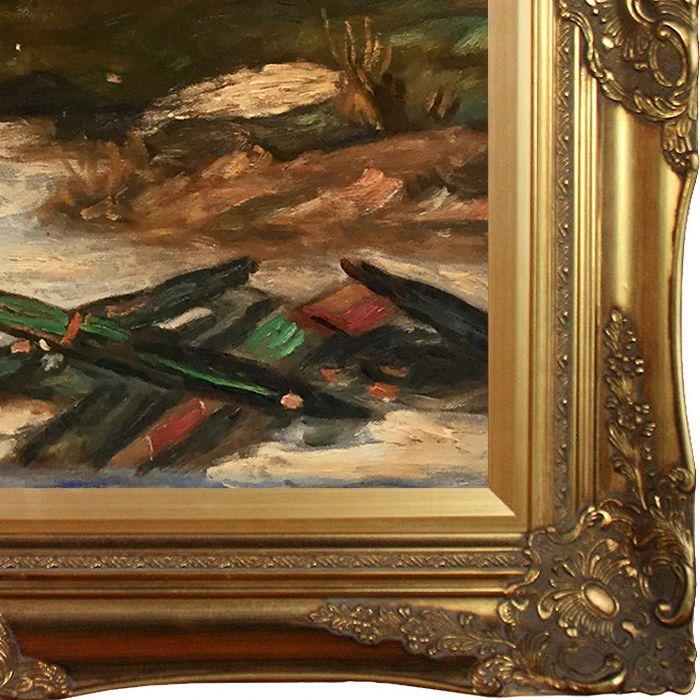 Fisherman by Water Pre-Framed - Victorian Gold Frame 20"X24"