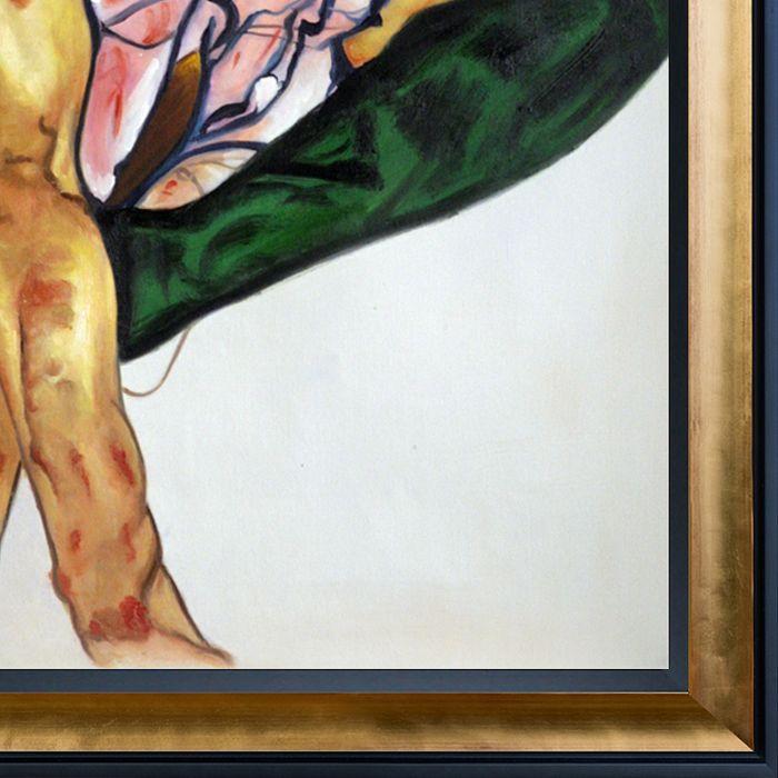 A Blond Girl with Green Socks, 1914 Pre-Framed - Gold Luminoso and Black Custom Stacked Frame 24" X 36"