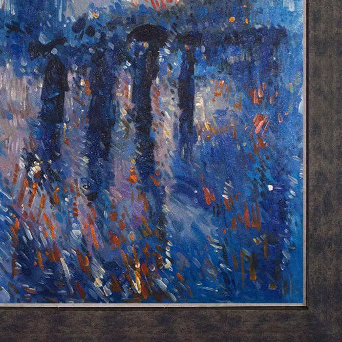 The Avenue in the Rain Pre-Framed - Suede Premier Frame 24"X36"