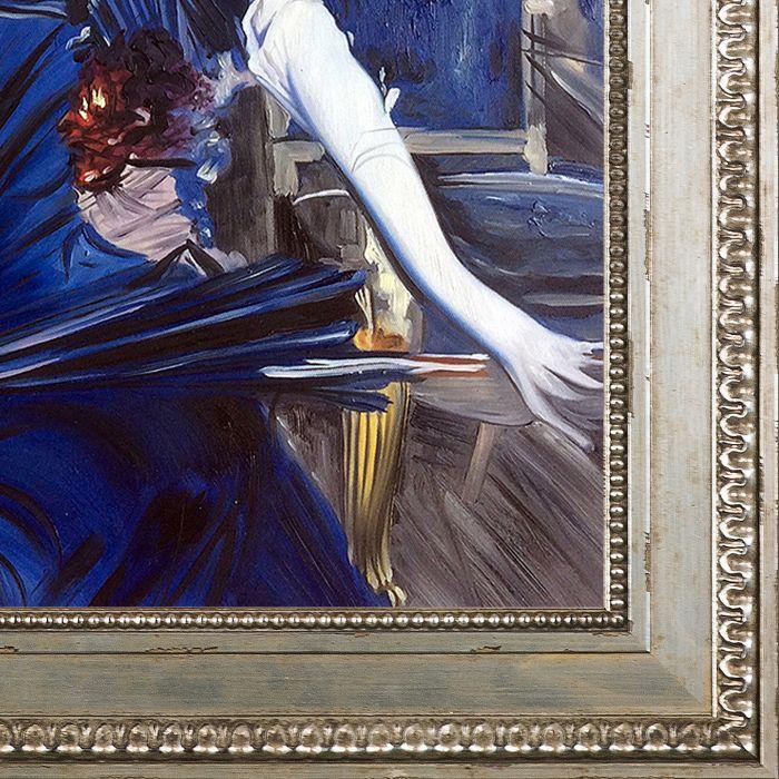 The Divine in Blue Pre-Framed - Versailles Silver King Frame 20" X 24"