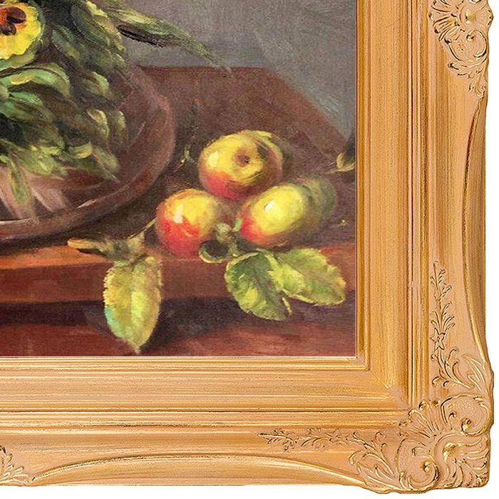 Still Life with Pansies Pre-Framed - Imperial Gold Frame 20" X 24"