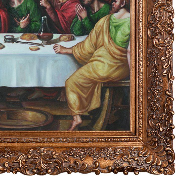 The Last Supper Pre-Framed - Burgeon Gold Frame 24"X36"