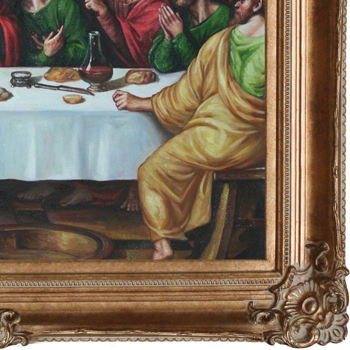 The Last Supper Pre-Framed - Renaissance Bronze Frame 24"X36"