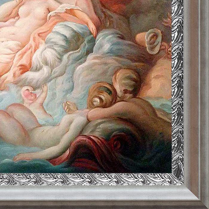 The Birth of Venus, 1753-1755 Pre-Framed - Athenian Silver Wave Custom Stacked Frame 24