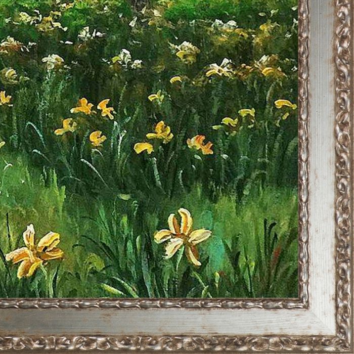 Giverny Landscape Pre-framed - Versailles Silver Salon Frame 20" X 24"