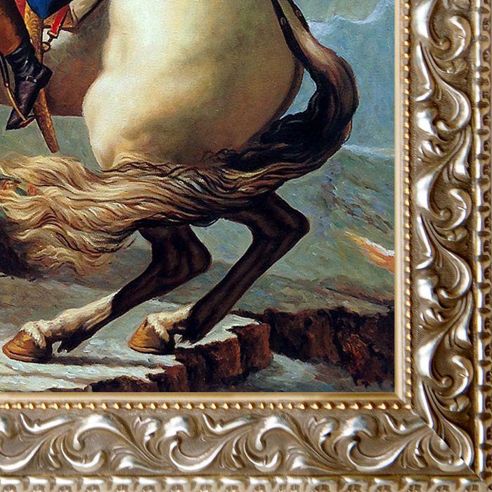 Napoleon Crossing the Alps, 1801 Pre-Framed - Rococo Silver 20"X24"
