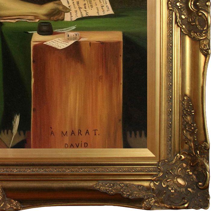 The Death of Marat, 1793 Pre-Framed - Victorian Gold Frame 20"X24"